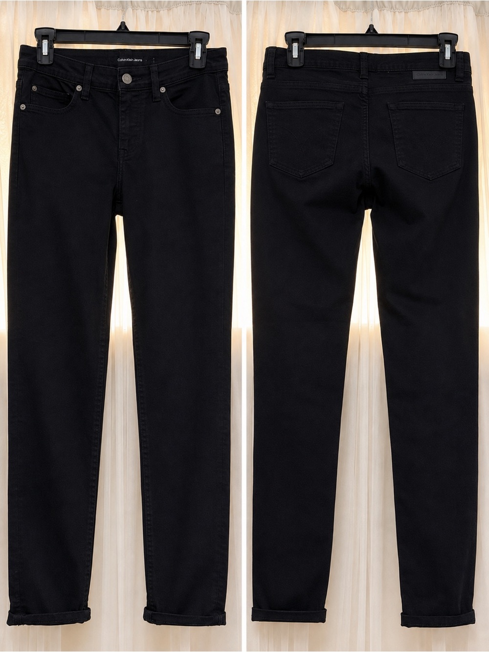 Calvin Klein Women's Black Skinny Jeans- Cropped Size 4
